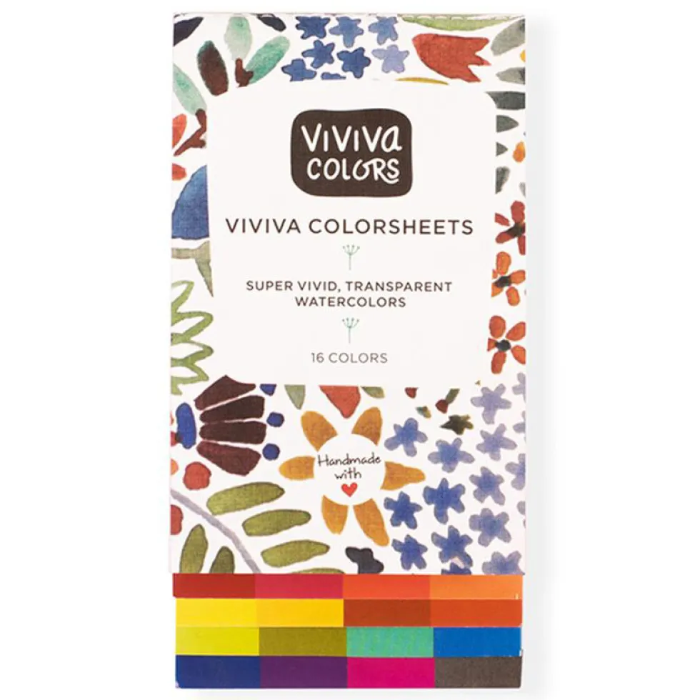 Akwarele w książce - Viviva Colors - Original Single Set, 16 kolorów