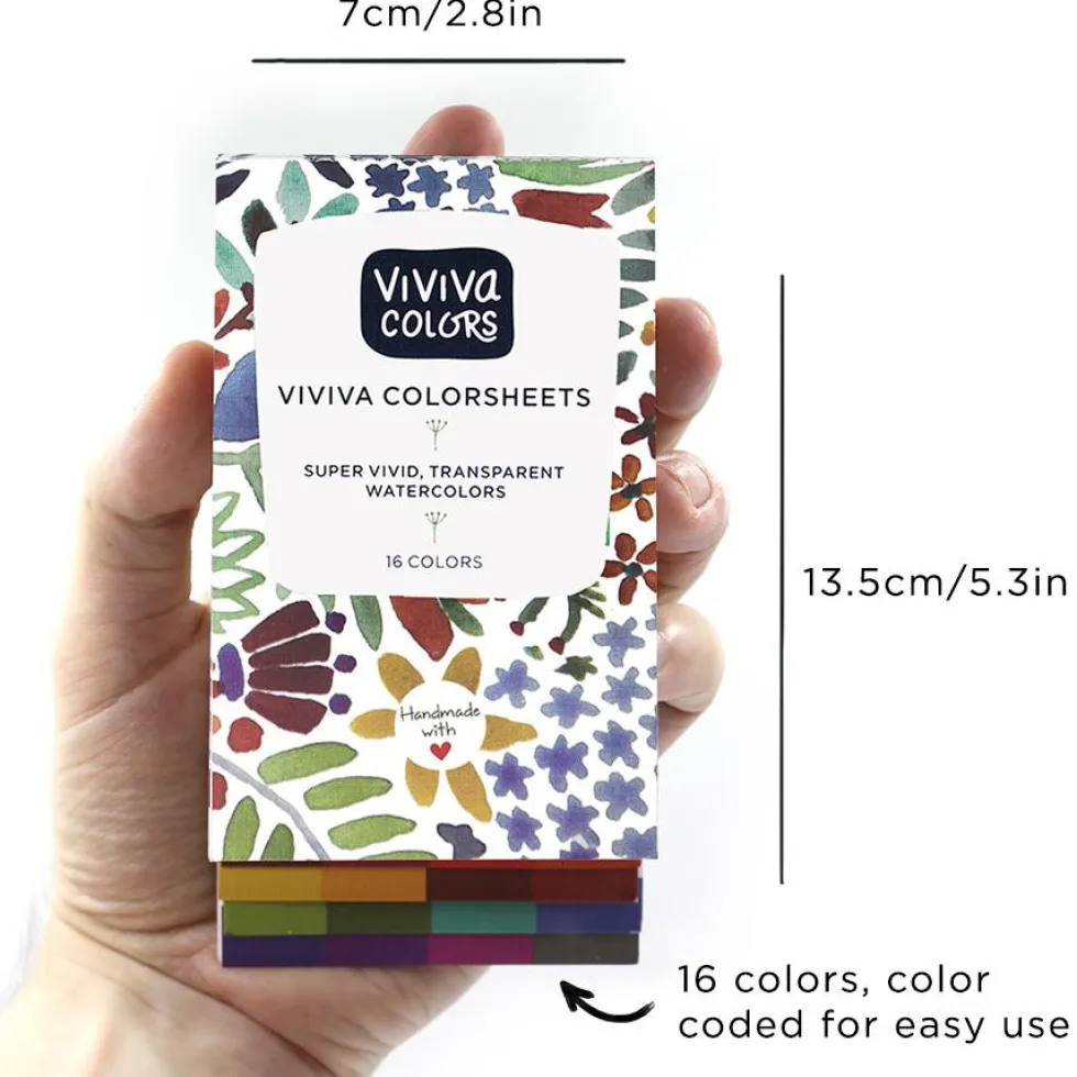 Akwarele w książce - Viviva Colors - Original Single Set, 16 kolorów