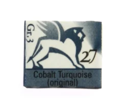 Akwarele w półkostkach - Renesans - 27, cobalt turquoise, 1,5 ml