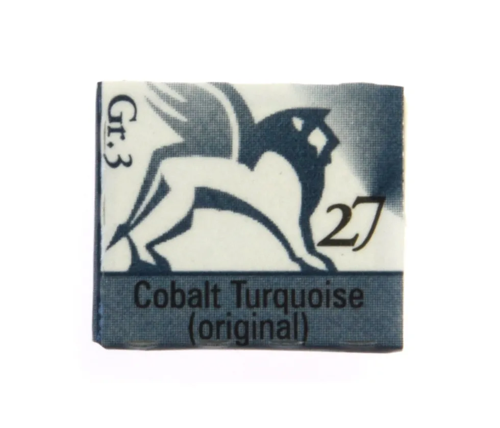 Akwarele w półkostkach - Renesans - 27, cobalt turquoise, 1,5 ml