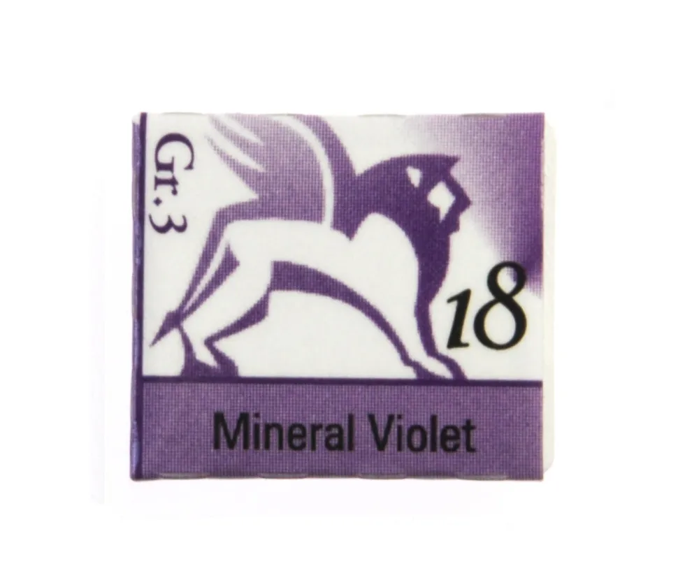 Akwarele w półkostkach - Renesans - 18, mineral violet, 1,5 ml
