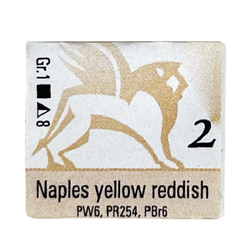 Akwarele w półkostkach - Renesans - 2, naples yellow reddish, 1,5 ml