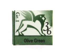 Akwarele w półkostkach - Renesans - 36, olive green, 1,5 ml
