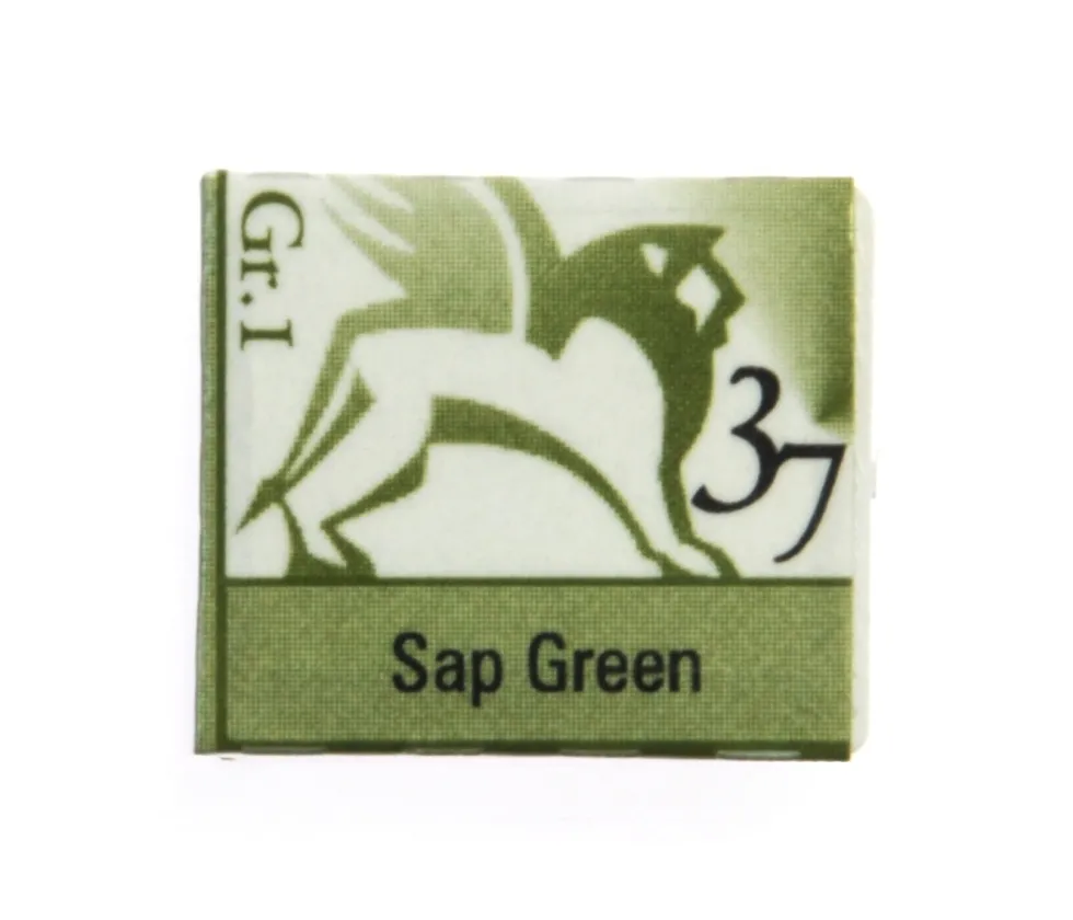 Akwarele w półkostkach - Renesans - 37, sap green, 1,5 ml