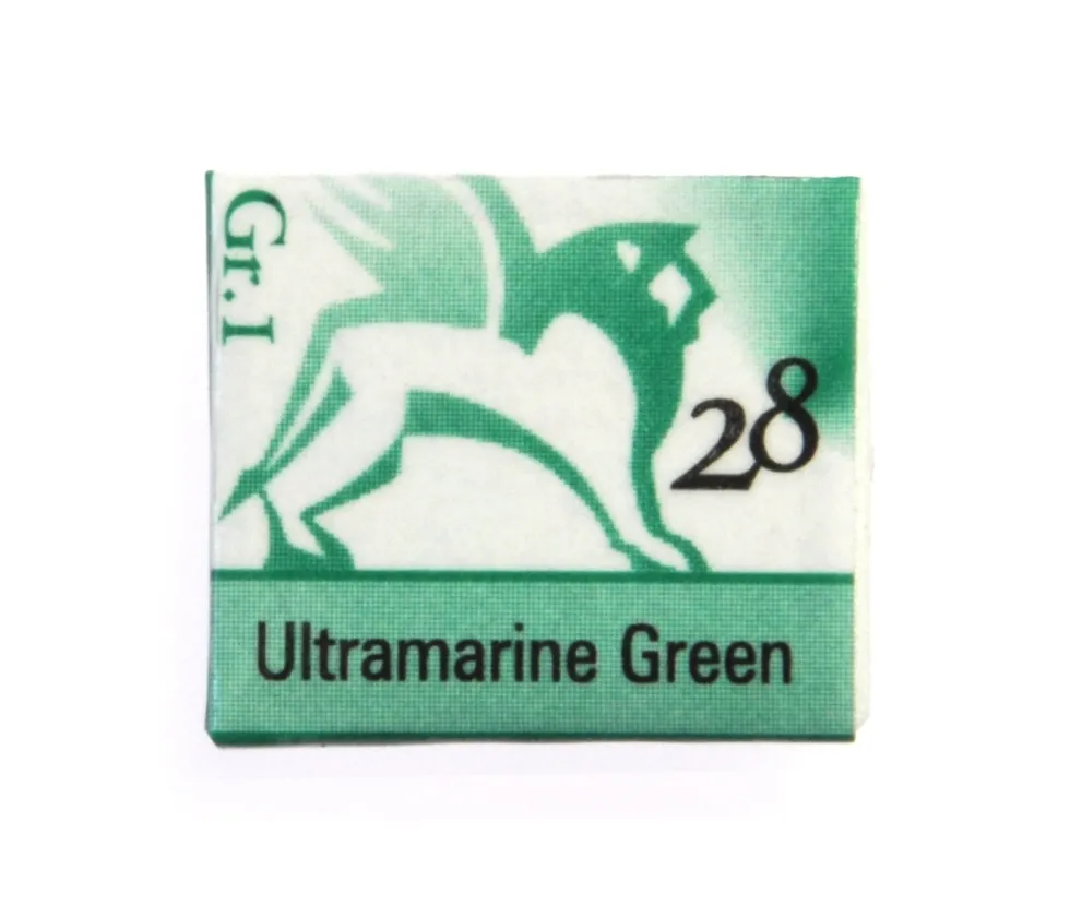 Akwarele w półkostkach - Renesans - 28, ultramarine green, 1,5 ml