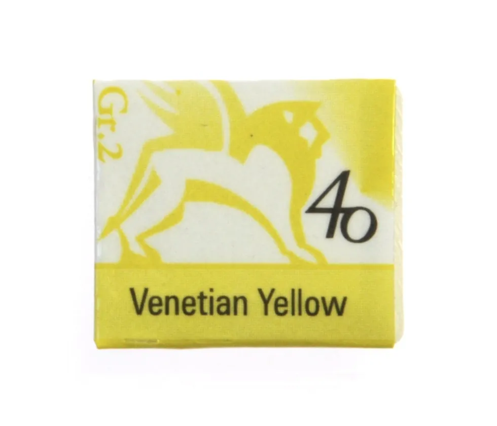 Akwarele w półkostkach - Renesans - 40, venetian yellow, 1,5 ml