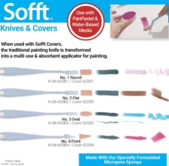 Aplikator do pasteli Sofft Knife & Covers PanPastel - nr 2 Flat