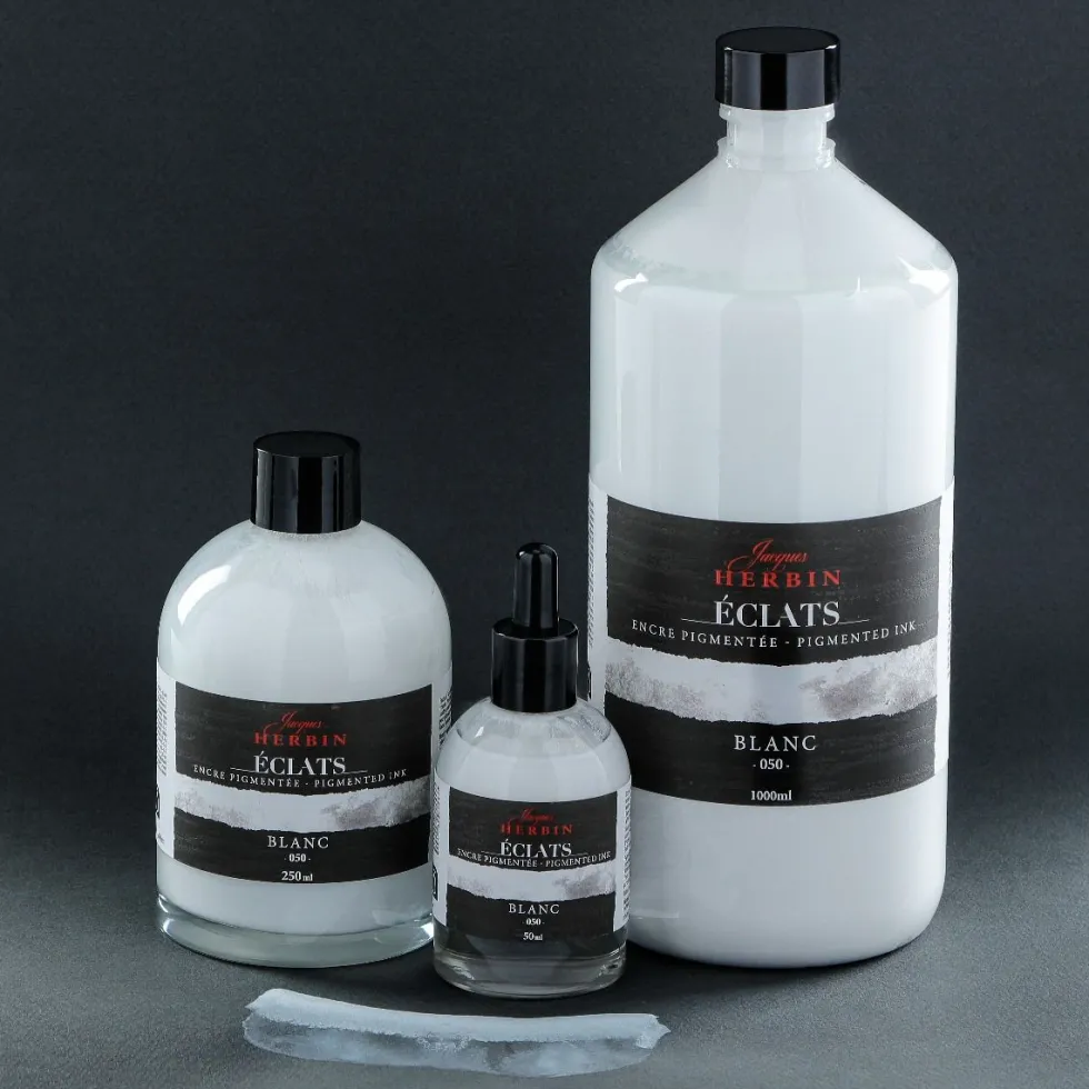 Atrament akwarelowy Éclats Ink - J.Herbin - 050, White, 1l