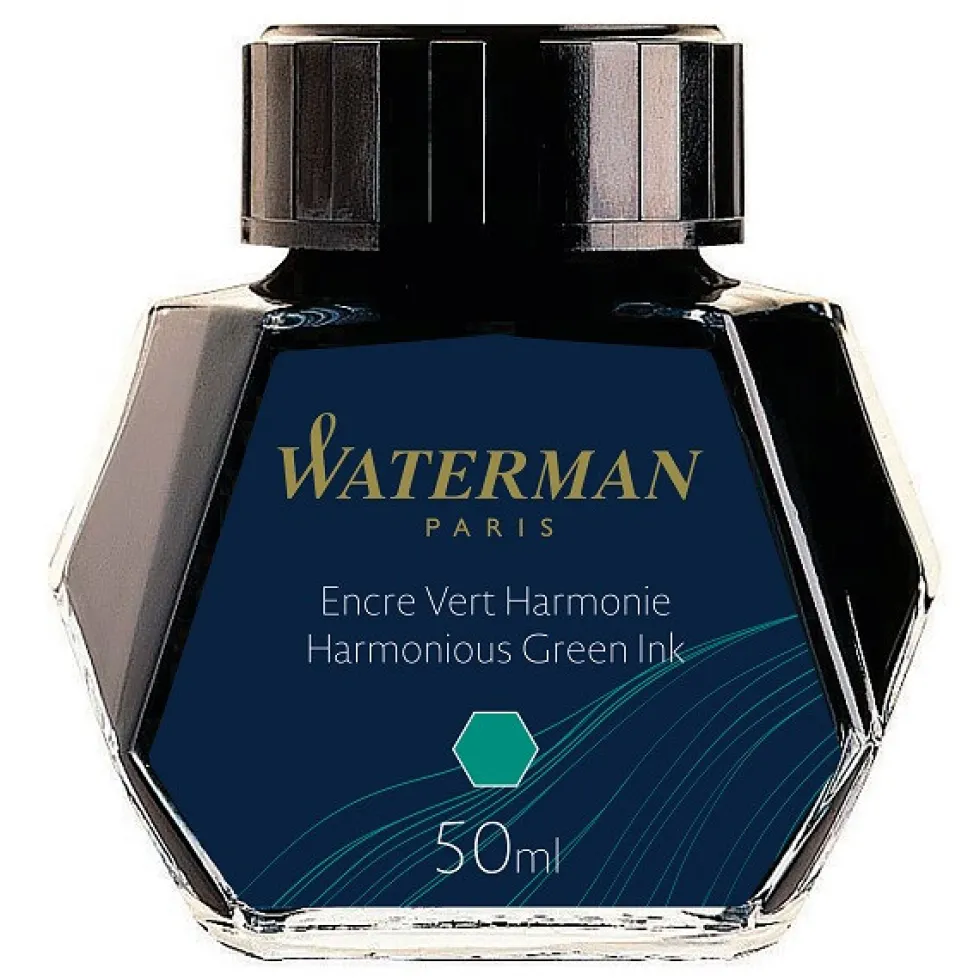 Atrament do piór wiecznych - Waterman - Harmonious Green, 50 ml