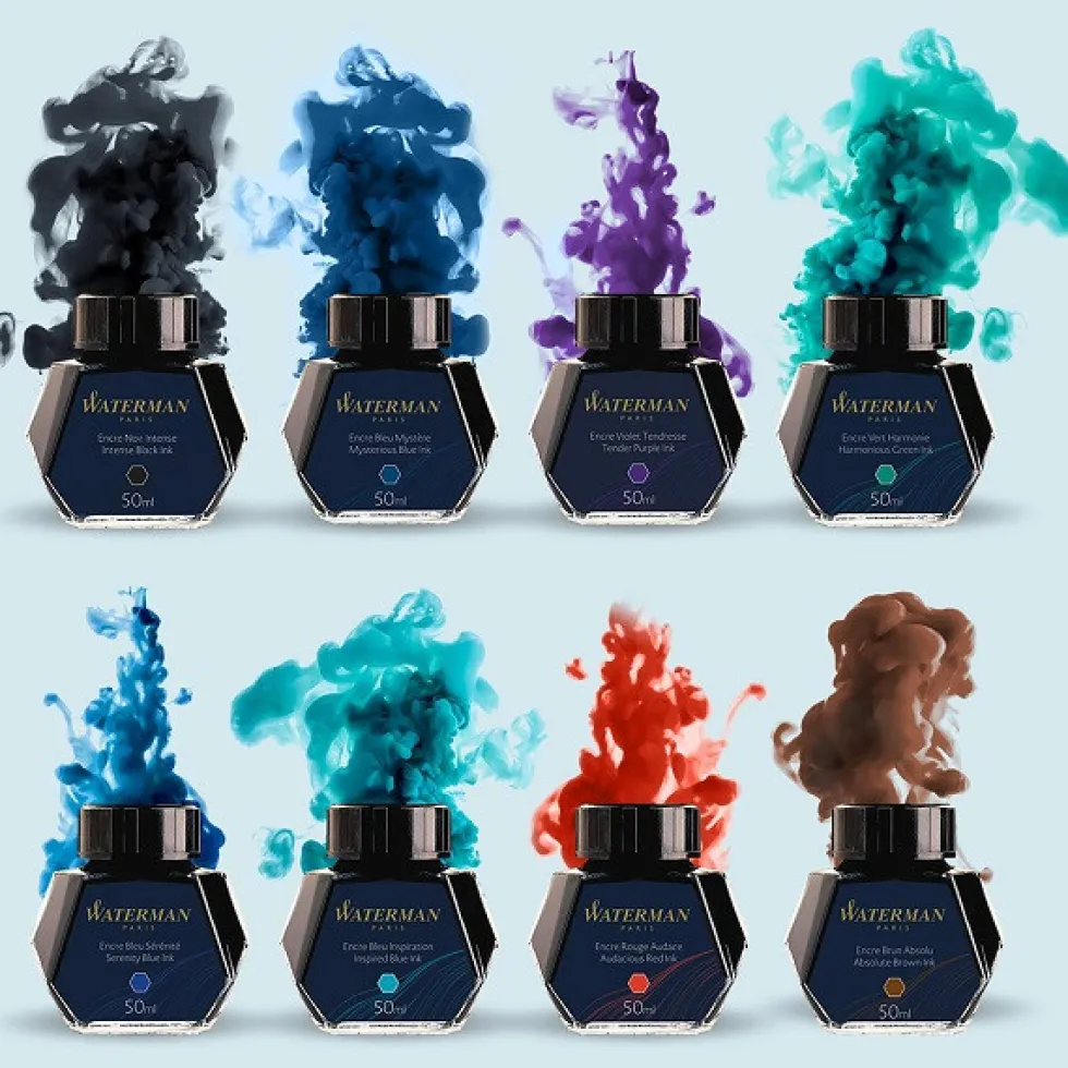 Atrament do piór wiecznych - Waterman - Harmonious Green, 50 ml