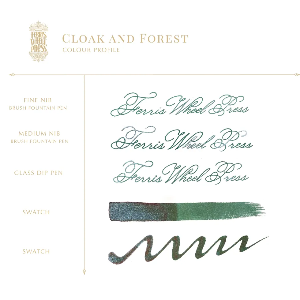 Atrament FerriTales - Ferris Wheel Press - Cloak and Forest, 20 ml