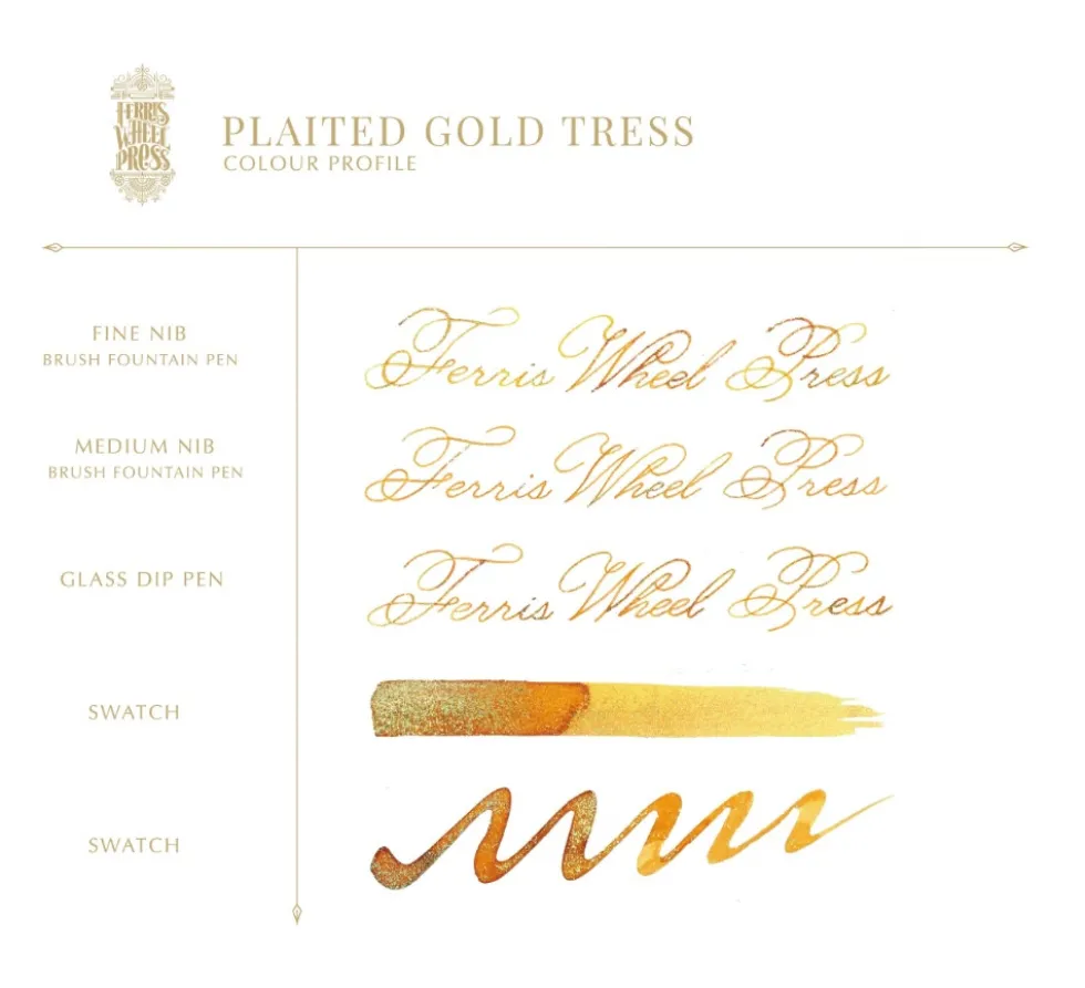 Atrament FerriTales - Ferris Wheel Press - Plaited Gold Tress, 20 ml