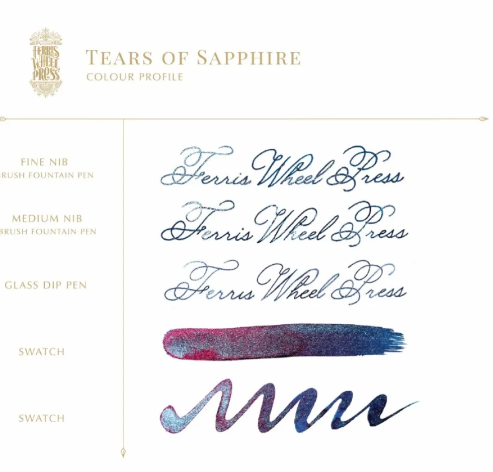 Atrament FerriTales - Ferris Wheel Press - Tears of Sapphire, 20 ml