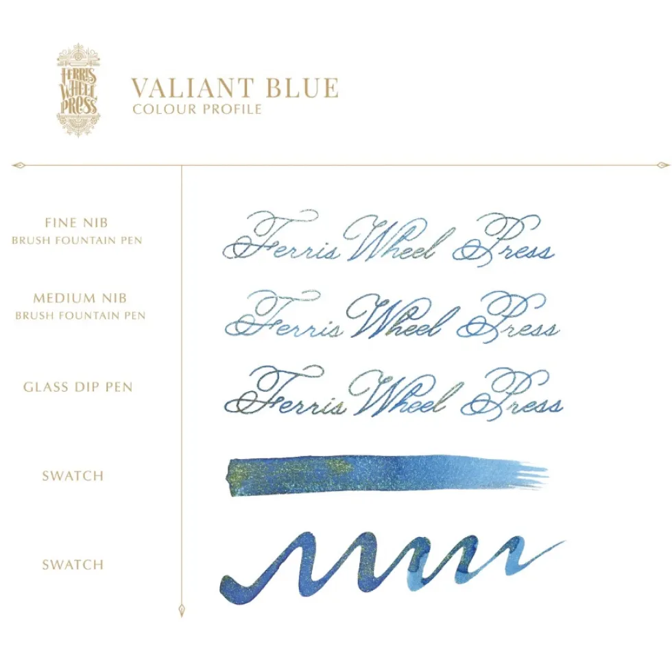 Atrament FerriTales - Ferris Wheel Press - Valiant Blue, 20 ml