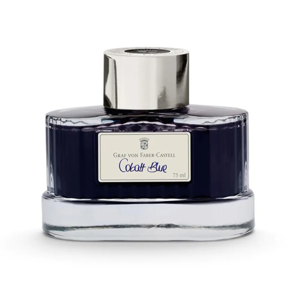 Atrament permanentny - Graf Von Faber-Castell - Cobalt Blue, 75 ml