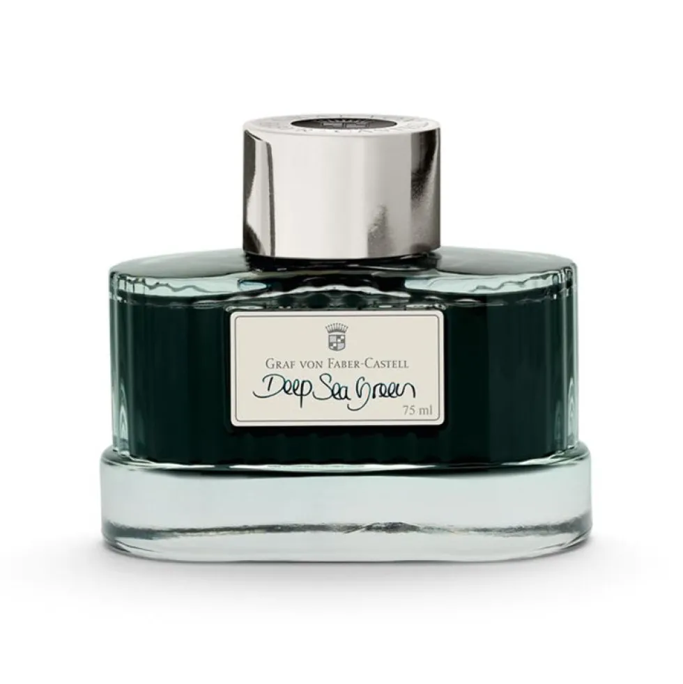 Atrament permanentny - Graf Von Faber-Castell - Deep Sea Green, 75 ml