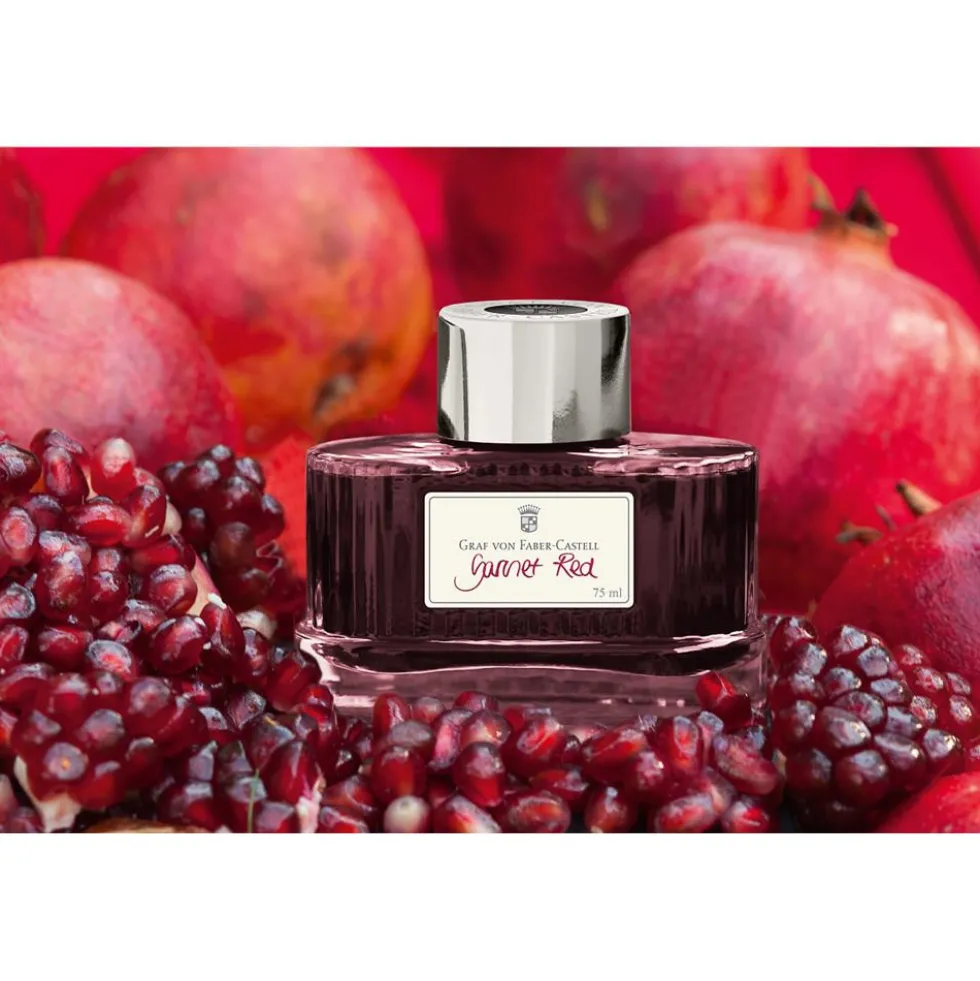 Atrament permanentny - Graf Von Faber-Castell - Garnet Red, 75 ml