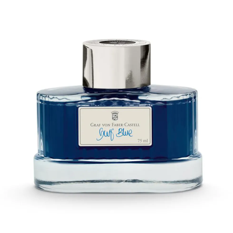 Atrament permanentny - Graf Von Faber-Castell - Gulf Blue, 75 ml