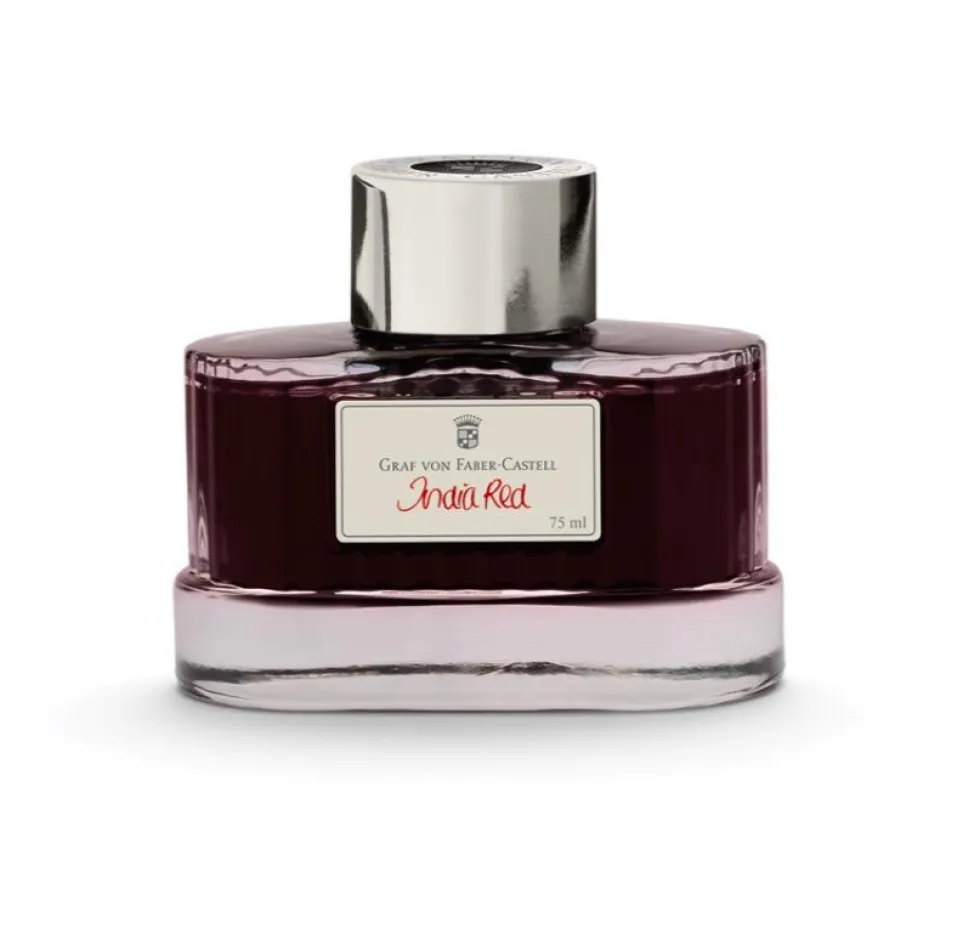 Atrament permanentny - Graf Von Faber-Castell - India Red, 75 ml