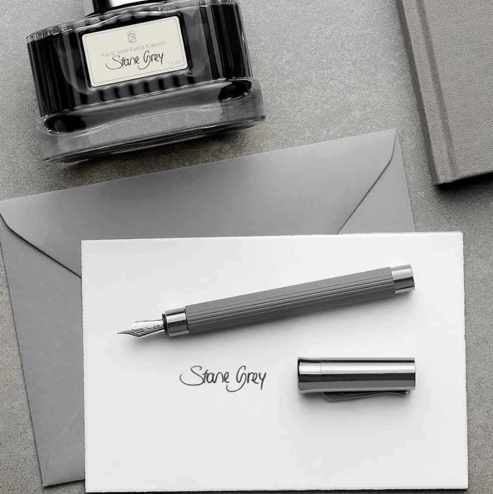 Atrament permanentny - Graf Von Faber-Castell - Stone Grey, 75 ml