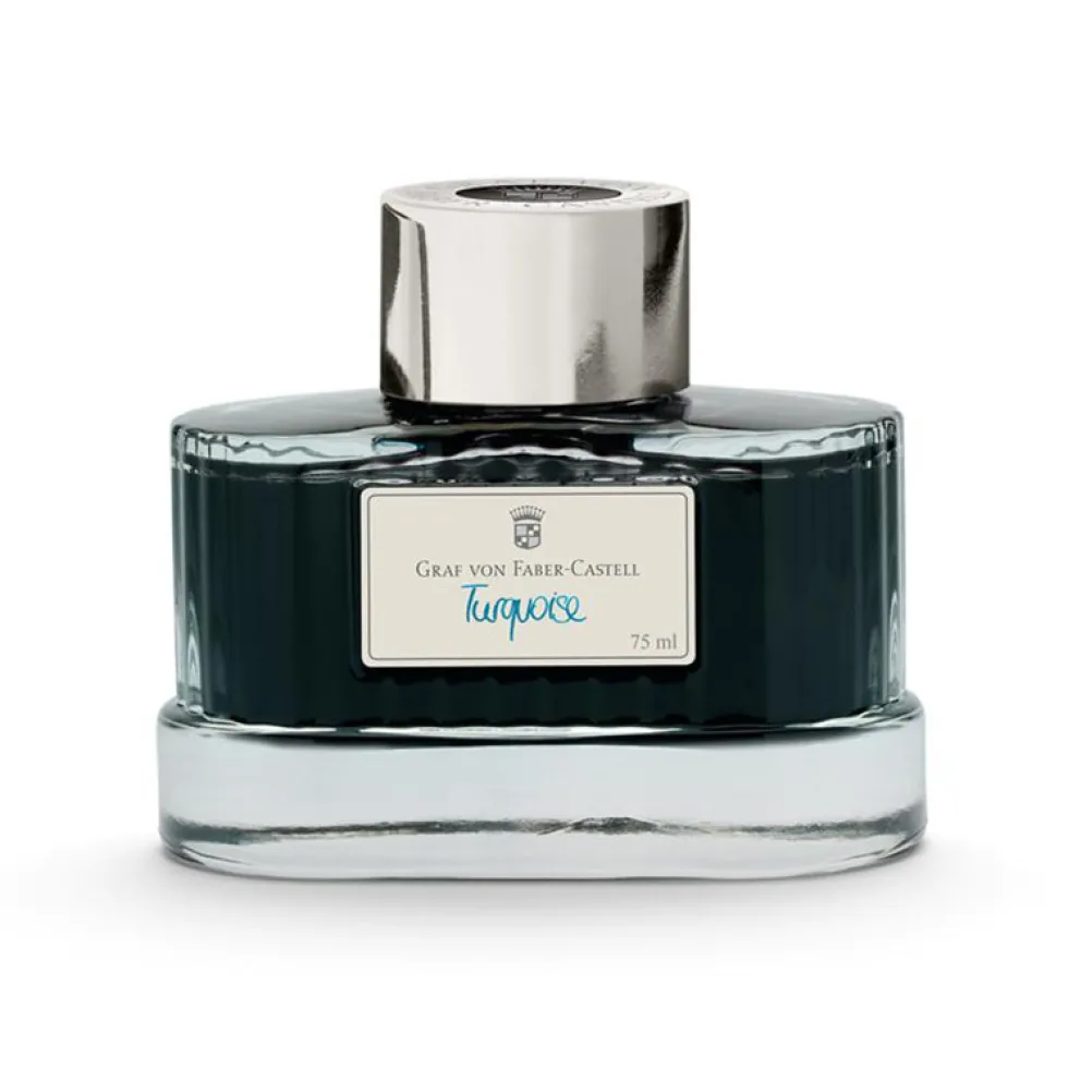 Atrament permanentny - Graf Von Faber-Castell - Turquoise, 75 ml