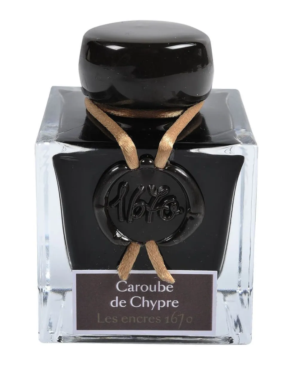 Atrament 1670 w butelce - J.Herbin - Carob of Cyprus, 50 ml