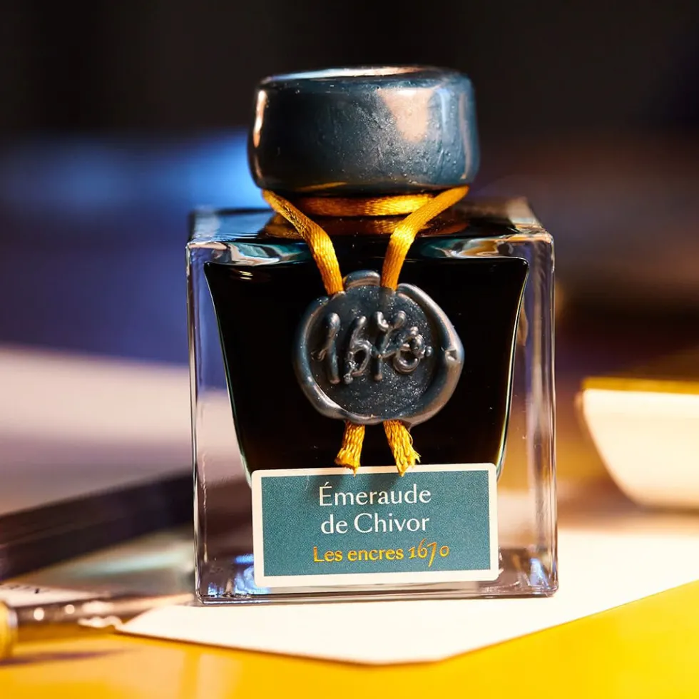 Atrament 1670 w butelce - J.Herbin - Emerald of Chivor, 50 ml
