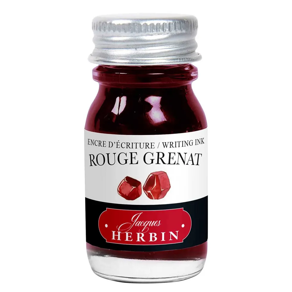 Atrament w butelce - J.Herbin - Rouge Grenat, 10 ml