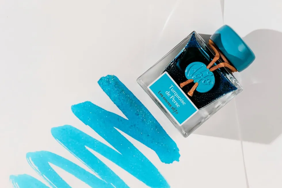 Atrament 1670 w butelce - J.Herbin - Turquoise, 50 ml