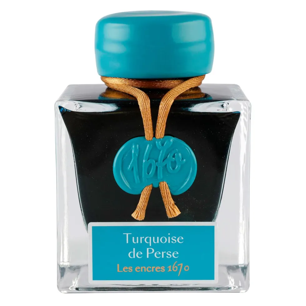 Atrament 1670 w butelce - J.Herbin - Turquoise, 50 ml