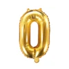Balon foliowy cyfra 0 - złoty, 35 cm