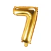 Balon foliowy cyfra 6 - złoty, 35 cm