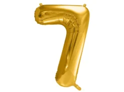 Balon foliowy cyfra 7 - złoty, 86 cm