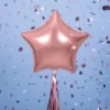 Balon foliowy Gwiazdka - różowe złoto, 42 cm