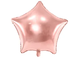 Balon foliowy Gwiazdka - różowe złoto, 42 cm