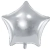 Balon foliowy Gwiazdka - srebrny, 42 cm