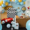 Balon foliowy Happy Birthday - niebieski 35 cm
