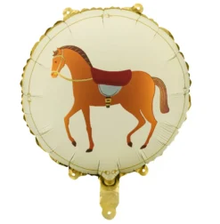 Balon foliowy Koń - beżowy 35 cm