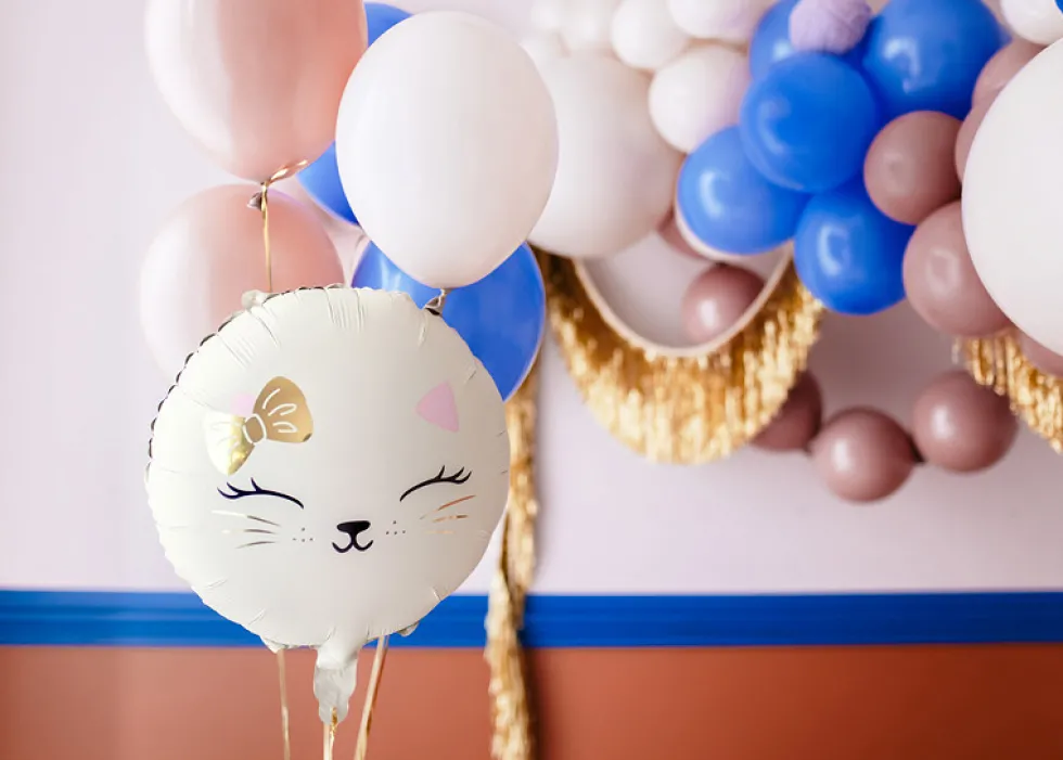 Balon foliowy Kot - beżowy, 45 cm