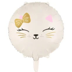 Balon foliowy Kot - beżowy, 45 cm
