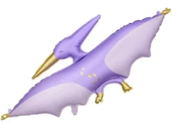 Balon foliowy, Pterodaktyl - fioletowy, 120 x 62 cm