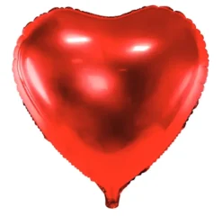 Balon foliowy Serce - czerwony, 35 cm