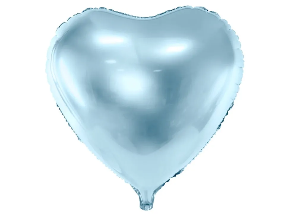 Balon foliowy Serce - jasnoniebieski, 35 cm