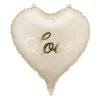 Balon foliowy Serce Love - beżowy 35 cm
