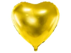 Balon foliowy Serce - złoty, 35 cm