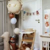 Balon foliowy z falbanką One - kremowy, 51,5 cm