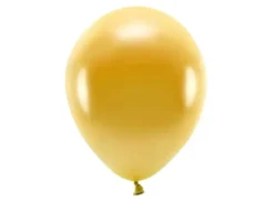 Balony lateksowe Eco, metalizowane - złote, 30 cm, 10 szt.