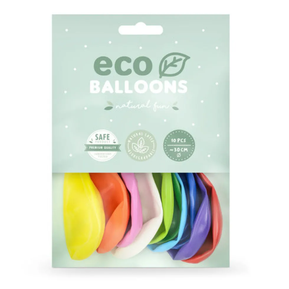 Balony lateksowe Eco Pastel - kolorowe, 26 cm, 100 szt.