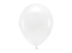 Balony lateksowe Eco, pastelowe - białe, 26 cm, 10 szt.