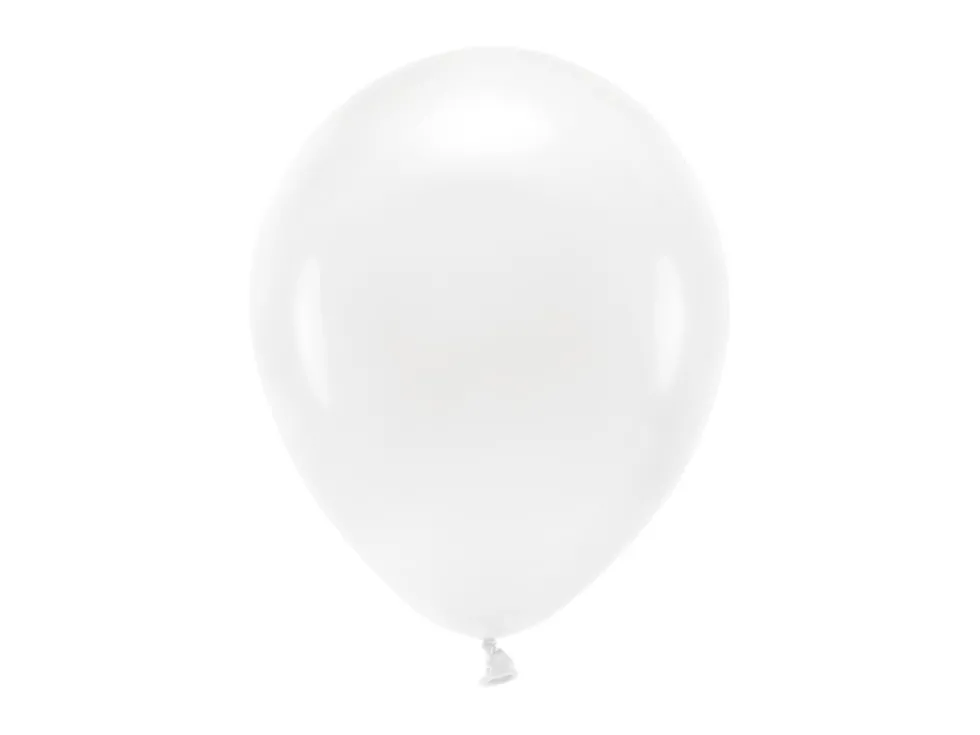 Balony lateksowe Eco, pastelowe - białe, 26 cm, 10 szt.
